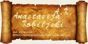 Anastasija Kobiljski vizit kartica